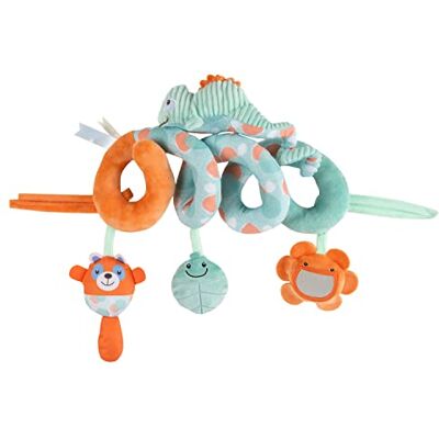 Chicco Kameleon activiteitenspiraal, kinderwagenspeelgoed, vanaf 0 maanden, blad met rimpeleffect, spiegel in bloemvorm, verpakking van gerecycled kunststof Chicco Kameleon activiteitenspiraal, kinderwagenspeelgoed, vanaf 0 maanden, blad met rimpeleffect, spiegel in bloemvorm, verpakking van gerecycled kunststof