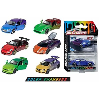 Majorette Kleurwisselaars, Spuitgietvoertuigen, Speelgoedauto's, 1 stuk, willekeurig model Majorette Kleurwisselaars, Spuitgietvoertuigen, Speelgoedauto's, 1 stuk, willekeurig model