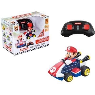 Carrera RC Mario Kart Mini RC Mario voor kinderen en volwassenen, jongens en meisjes, unieke originele licentie, direct rijplezier met klaar om te lopen, rood Carrera RC Mario Kart Mini RC Mario voor kinderen en volwassenen, jongens en meisjes, unieke originele licentie, direct rijplezier met klaar om te lopen, rood
