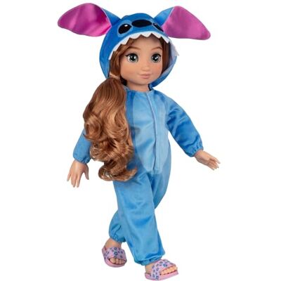 Disney Stitch Pop met aardbeiblond haar, 45 cm, bevat een door Stitch geïnspireerde romper, roze schuifregelaars en een tandenborstel voor pyjamafeestjes voor meisjes vanaf 6 jaar Disney Stitch Pop met aardbeiblond haar, 45 cm, bevat een door Stitch geïnspireerde romper, roze schuifregelaars en een tandenborstel voor pyjamafeestjes voor meisjes vanaf 6 jaar