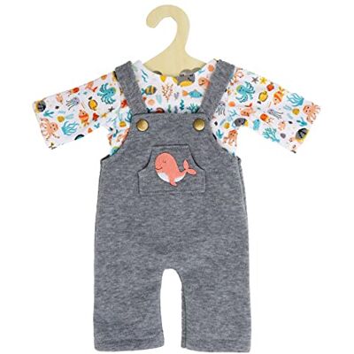 Heless 1215 Bobby walvis poppenkledingset met grijze tuinbroek en kleurrijk bedrukt T-shirt voor poppen en knuffeldier maat 28-35 cm Heless 1215 Bobby walvis poppenkledingset met grijze tuinbroek en kleurrijk bedrukt T-shirt voor poppen en knuffeldier maat 28-35 cm