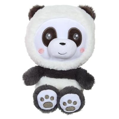Gipsy Toys Panda Hoody Pets Knuffel, 24 cm, antracietgrijs Gipsy Toys Panda Hoody Pets Knuffel, 24 cm, antracietgrijs