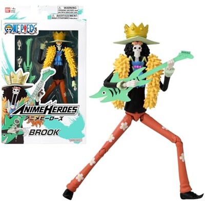 BANDAI Anime Heroes One Piece Anime Heroes figuur 17 cm Brook 37006 BANDAI Anime Heroes One Piece Anime Heroes figuur 17 cm Brook 37006