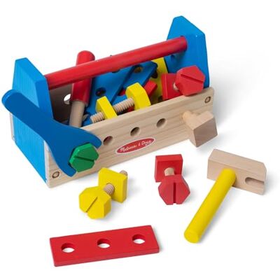 Melissa & Doug Houten gereedschapskist, 24-delig, educatief en creatief speelgoed in superieure kwaliteit, ontwikkelingsspeelgoed, Montessori-speelgoed, cadeau voor jongens en meisjes van 3, 4, 5, 6, 7 jaar Melissa & Doug Houten gereedschapskist, 24-delig, educatief en creatief speelgoed in superieure kwaliteit, ontwikkelingsspeelgoed, Montessori-speelgoed, cadeau voor jongens en meisjes van 3, 4, 5, 6, 7 jaar