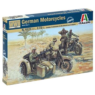 Italeri I6121 Model Assault Tanks Duitse motorfietsen Schaal 1:72 Italeri I6121 Model Assault Tanks Duitse motorfietsen Schaal 1:72