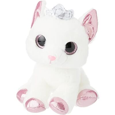 Aurora World 60876 Duchess kat met kroon, 18 cm, wit Aurora World 60876 Duchess kat met kroon, 18 cm, wit
