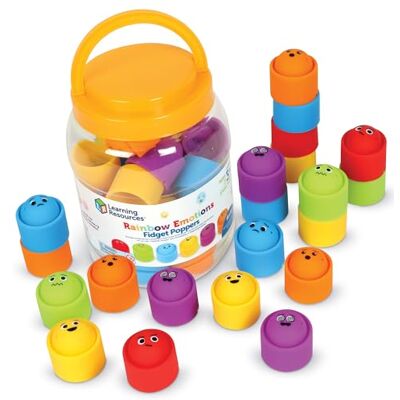 Learning Resources LER5572 24 stuks regenboog emoties drukknopen voor klaslokaal 24 vanaf 3 jaar, druk je gevoelens uit, sensorisch autisme, speelgoed, meerkleurig, eenheidsmaat Learning Resources LER5572 24 stuks regenboog emoties drukknopen voor klaslokaal 24 vanaf 3 jaar, druk je gevoelens uit, sensorisch autisme, speelgoed, meerkleurig, eenheidsmaat
