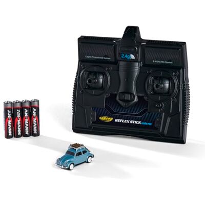 Carson 500504149 1:87 VW Beetle Wintersport versie 2,4 GHz 100% rolklaar model, RC auto, H0 auto, RC model, Diorama-voertuig Carson 500504149 1:87 VW Beetle Wintersport versie 2,4 GHz 100% rolklaar model, RC auto, H0 auto, RC model, Diorama-voertuig