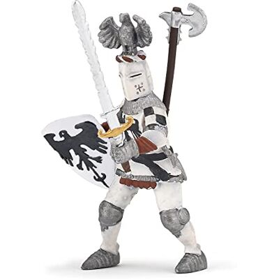 Papo Witte ridder op de top van de wereldmiddeleeuwen figuur, 39785, groot Papo Witte ridder op de top van de wereldmiddeleeuwen figuur, 39785, groot