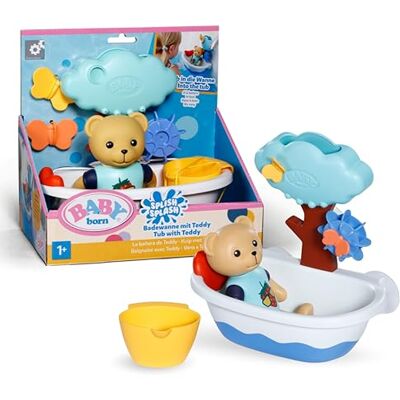 BABY born Splish Splash badspeelgoedset met teddy in het bad Zuignappen voor bevestiging Incl. accessoires Werkt zonder batterijen Geschikt voor kinderen vanaf 1 jaar BABY born Splish Splash badspeelgoedset met teddy in het bad Zuignappen voor bevestiging Incl. accessoires Werkt zonder batterijen Geschikt voor kinderen vanaf 1 jaar