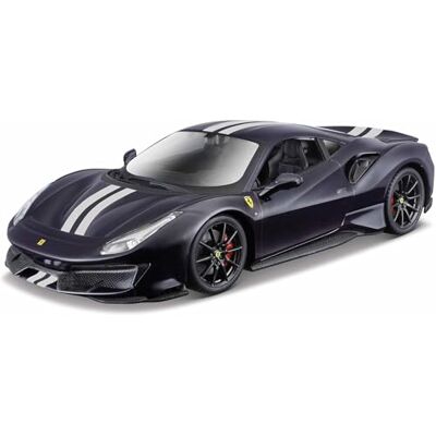 Bburago Ferrari 488 Pista (2018): automodel op schaal 1:24, Ferrari Race & Play serie, beweegbare deuren, blauw (18-26026B) Bburago Ferrari 488 Pista (2018): automodel op schaal 1:24, Ferrari Race & Play serie, beweegbare deuren, blauw (18-26026B)