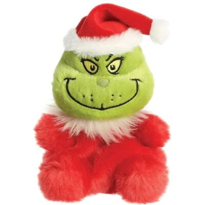 Aurora , The Grinch 15591 officieel knuffeldier, Santa Palm Pal, groen en rood Aurora , The Grinch 15591 officieel knuffeldier, Santa Palm Pal, groen en rood