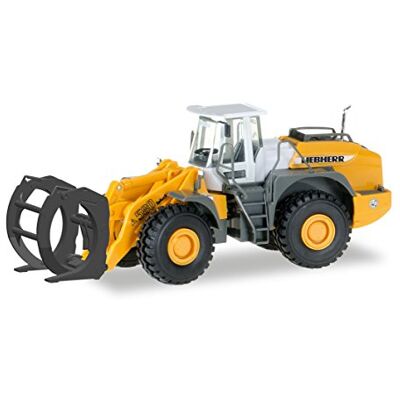 Herpa Liebherr Radlader L 580 Loghandler vrachtwagen, schaal 1/87, Duits model, verzamelstuk, plastic figuur Herpa Liebherr Radlader L 580 Loghandler vrachtwagen, schaal 1/87, Duits model, verzamelstuk, plastic figuur