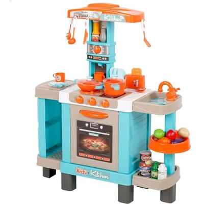 COLORBABY 47967 My Home Keukenspeelgoed, 78 x 28 x 87 cm, licht en geluid, met accessoires om te koken, levensmiddelen, oven, planken, gootsteen, kinderkeuken, kinderkeuken + 3 COLORBABY 47967 My Home Keukenspeelgoed, 78 x 28 x 87 cm, licht en geluid, met accessoires om te koken, levensmiddelen, oven, planken, gootsteen, kinderkeuken, kinderkeuken + 3