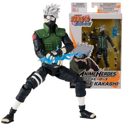 BANDAI Naruto Shippuden-figuur Anime Heroes 17 cm Kakashi Hatake, 36903, meerkleurig BANDAI Naruto Shippuden-figuur Anime Heroes 17 cm Kakashi Hatake, 36903, meerkleurig
