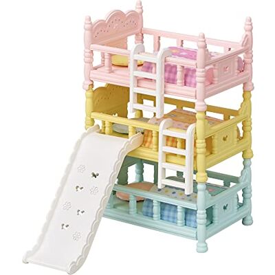 Sylvanian Families 5741 Drievoudige Stapelbedden Speelsets voor poppenhuis Sylvanian Families 5741 Drievoudige Stapelbedden Speelsets voor poppenhuis
