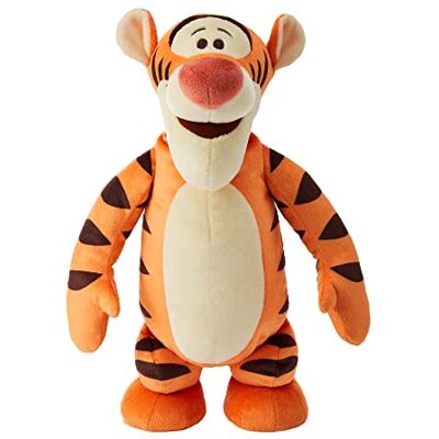Mattel Disney Winnie de Poeh Pluche dier met de afbeelding van tijger (30,5 cm), stoffen speelgoed dat zingt en springt, om te verzamelen, speelgoed voor kinderen, vanaf 3 jaar, HHL53 Mattel Disney Winnie de Poeh Pluche dier met de afbeelding van tijger (30,5 cm), stoffen speelgoed dat zingt en springt, om te verzamelen, speelgoed voor kinderen, vanaf 3 jaar, HHL53