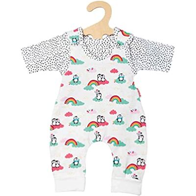 Heless 1185 Poppenkledingset, pinguïn met stippen, 2-delig, met rompertje en T-shirt, maat 28-35 cm Heless 1185 Poppenkledingset, pinguïn met stippen, 2-delig, met rompertje en T-shirt, maat 28-35 cm