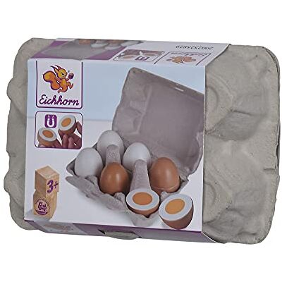 Eichhorn 100003737 Eierbox met 6 eieren van berkenhout, waarvan 3 met magneetfunctie, 10,5 x 16 x 7 cm, accessoires voor levensmiddelenwinkels Eichhorn 100003737 Eierbox met 6 eieren van berkenhout, waarvan 3 met magneetfunctie, 10,5 x 16 x 7 cm, accessoires voor levensmiddelenwinkels