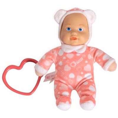 Chicco Mijn eerste pop, met hartvormige ring, gemakkelijk vast te pakken, zacht en licht, machinewasbaar, 0 maanden +. Chicco Mijn eerste pop, met hartvormige ring, gemakkelijk vast te pakken, zacht en licht, machinewasbaar, 0 maanden +.