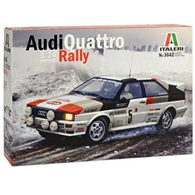 Italeri 3642 kunststof model voor montage, auto, Audi Quattro Rally, modelset, schaal 1:24 Italeri 3642 kunststof model voor montage, auto, Audi Quattro Rally, modelset, schaal 1:24