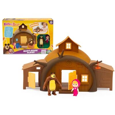 Giochi Preziosi Masha & Michka, Michka's Huis, 2 figuren inbegrepen, en 15 accessoires, speelgoed voor kinderen vanaf 3 jaar, MHA22 Giochi Preziosi Masha & Michka, Michka's Huis, 2 figuren inbegrepen, en 15 accessoires, speelgoed voor kinderen vanaf 3 jaar, MHA22