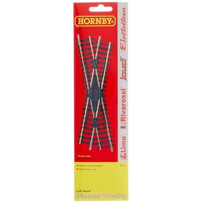 Hornby R615 OO Gauge Right Hand Diamond Crossing Track Extra spooronderdelen voor modelspoorspellen, modelspooronderdelen schaal 1:76 Hornby R615 OO Gauge Right Hand Diamond Crossing Track Extra spooronderdelen voor modelspoorspellen, modelspooronderdelen schaal 1:76