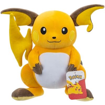 Pokémon PKW3111 Pluche dier 30 cm Raichu, officieel pluche dier Pokémon PKW3111 Pluche dier 30 cm Raichu, officieel pluche dier