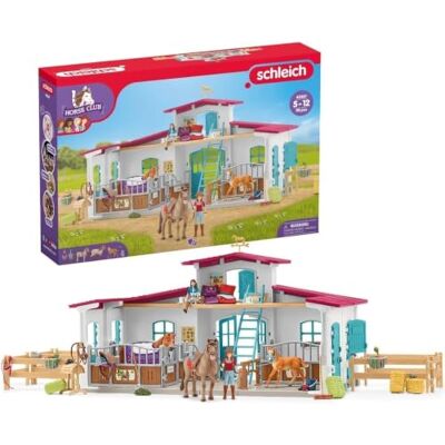 Schleich 42567 Paardrijden met ruiter en paarden, voor kinderen vanaf 3 jaar, Horse Club speelset Écurie avec Hannah, Lisa, 3 chevaux et nombreux accessoires Cadeau pour filles et garçons Schleich 42567 Paardrijden met ruiter en paarden, voor kinderen vanaf 3 jaar, Horse Club speelset Écurie avec Hannah, Lisa, 3 chevaux et nombreux accessoires Cadeau pour filles et garçons