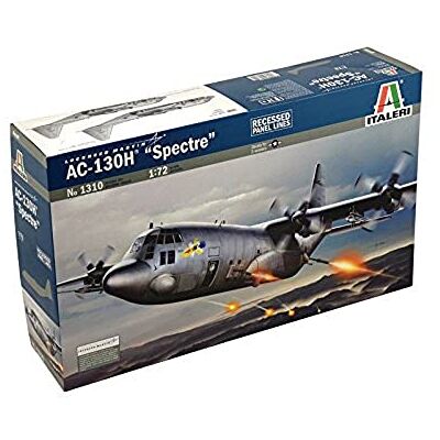 Italeri ITA1310 AC-130H SPECTRE modelleerset, grijs 1/72 Italeri ITA1310 AC-130H SPECTRE modelleerset, grijs 1/72