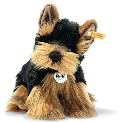 Steiff 76923 Herkules Yorkshire Terrier pluche dier met knop in het oor bruin/zwart ca. 24 cm Steiff 76923 Herkules Yorkshire Terrier pluche dier met knop in het oor bruin/zwart ca. 24 cm