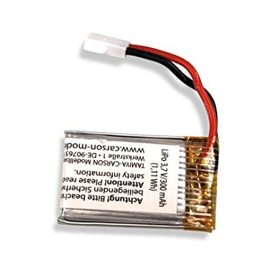 Carson 500608245 LiPO reservebatterij 3,7 V/300 mAh voor RC quadcopter, accessoires, reservebatterij, RC oortelefoon, RC helikopterbatterij Carson 500608245 LiPO reservebatterij 3,7 V/300 mAh voor RC quadcopter, accessoires, reservebatterij, RC oortelefoon, RC helikopterbatterij