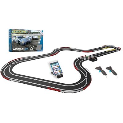 Scalextric C1434P digitale racebaansets voor kinderen, ARC AIR: World GT Race Set, Slot Car-racebanen, schaal 1:32, verjaardagscadeau voor jongens, EU-stekker Scalextric C1434P digitale racebaansets voor kinderen, ARC AIR: World GT Race Set, Slot Car-racebanen, schaal 1:32, verjaardagscadeau voor jongens, EU-stekker