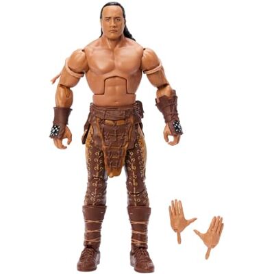 Mattel WWE Elite figuur en accessoires, 15,2 cm collectie The Rock as the Scorpion King met 25 gewrichtspunten en verwisselbare handen, HTX24 Mattel WWE Elite figuur en accessoires, 15,2 cm collectie The Rock as the Scorpion King met 25 gewrichtspunten en verwisselbare handen, HTX24