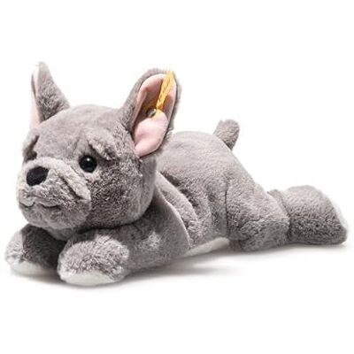 Steiff Brie Franse Bulldog 24 cm, knuffeldier van zacht pluche, met granulaat, liggend, machinewasbaar Steiff Brie Franse Bulldog 24 cm, knuffeldier van zacht pluche, met granulaat, liggend, machinewasbaar