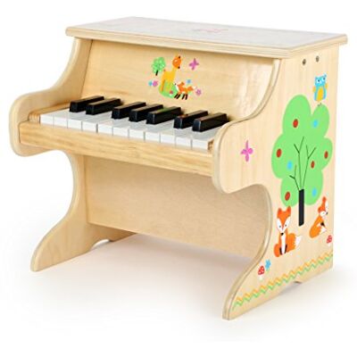 small foot Little Fox piano gemaakt van hout, kinderinstrument met een schaal voor eerste muzikale ervaringen, 10724 small foot Little Fox piano gemaakt van hout, kinderinstrument met een schaal voor eerste muzikale ervaringen, 10724