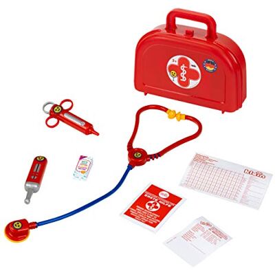 Klein Theo 4420 dokterskoffer, met stethoscoop, spuit, thermometer en nog veel meer, speelgoed voor kinderen vanaf 3 jaar Klein Theo 4420 dokterskoffer, met stethoscoop, spuit, thermometer en nog veel meer, speelgoed voor kinderen vanaf 3 jaar