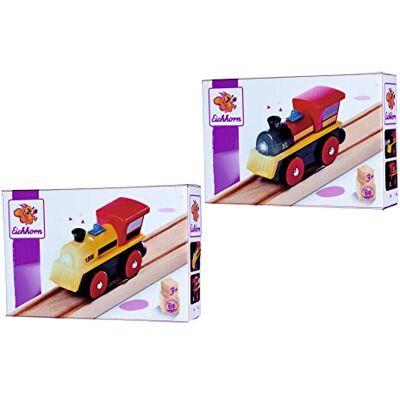 Eichhorn 100006601-1 Elektrische locomotief met 4 functies en 4 aandrijfwielen voor grote trekkracht, 10,5 cm lang, compatibel met vele spoorwegen, inclusief batterij 60 minuten. Eichhorn 100006601-1 Elektrische locomotief met 4 functies en 4 aandrijfwielen voor grote trekkracht, 10,5 cm lang, compatibel met vele spoorwegen, inclusief batterij 60 minuten.