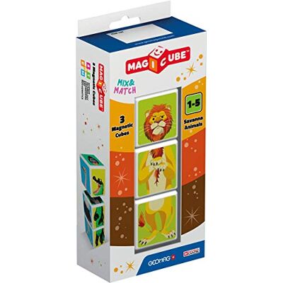 Geomag MAGICUBE Blister 3 blokjes savanne Geomag MAGICUBE Blister 3 blokjes savanne