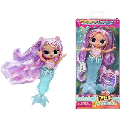 L.O.L. Surprise! Tweens Mermaid Lana Marine – pop met zeemeerminstaart in veranderende kleur, beweegbare vin en accessoires – speelgoed voor kinderen en verzamelaars vanaf 4 jaar L.O.L. Surprise! Tweens Mermaid Lana Marine – pop met zeemeerminstaart in veranderende kleur, beweegbare vin en accessoires – speelgoed voor kinderen en verzamelaars vanaf 4 jaar