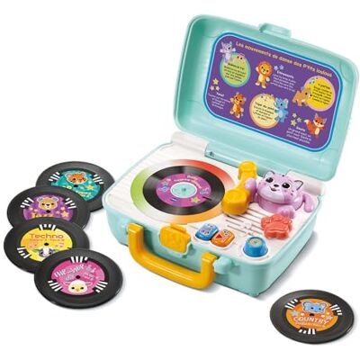 VTech Baby platenspeler, muziekdoos voor baby's, vintage vinyl platenspeler voor kinderen, sprekend en interactief, muziekspeelgoed, cadeau voor kinderen vanaf 1 jaar inhoud in het Frans VTech Baby platenspeler, muziekdoos voor baby's, vintage vinyl platenspeler voor kinderen, sprekend en interactief, muziekspeelgoed, cadeau voor kinderen vanaf 1 jaar inhoud in het Frans