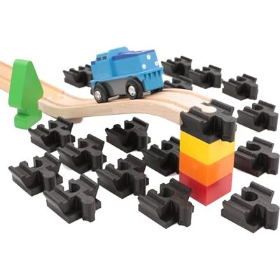 locorico 20 x Brio Duplo compatibele adapter voor houten spoorwegen locorico 20 x Brio Duplo compatibele adapter voor houten spoorwegen