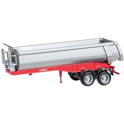 Herpa Carnehl 2-assige ronde dump oplegger, rood, schaal 1/87, verzamelmodel Herpa Carnehl 2-assige ronde dump oplegger, rood, schaal 1/87, verzamelmodel