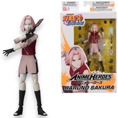 BANDAI Anime Heroes Naruto Shippuden Sakura Haruno-figuur 17 cm 36909 BANDAI Anime Heroes Naruto Shippuden Sakura Haruno-figuur 17 cm 36909