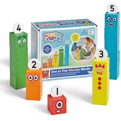 Learning Resources Numberblocks Houtblokken van één tot vijf, leeftijd 2+ Learning Resources Numberblocks Houtblokken van één tot vijf, leeftijd 2+