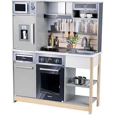 Klein Theo Miele Family 7194 Houten keuken met keukenapparaten, fornuis met lichtfunctie en geluidsfunctie, speelkeukenaccessoires, speelgoed voor kinderen vanaf 3 jaar Klein Theo Miele Family 7194 Houten keuken met keukenapparaten, fornuis met lichtfunctie en geluidsfunctie, speelkeukenaccessoires, speelgoed voor kinderen vanaf 3 jaar