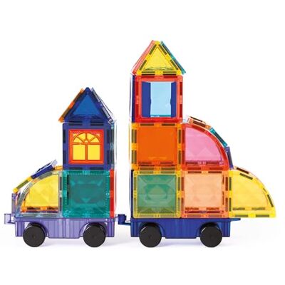 LUDI Magnetische voertuigen 3D-bouwspel 63 magnetische onderdelen Voertuigen maken Transportkoffer Vanaf 2 jaar LUDI Magnetische voertuigen 3D-bouwspel 63 magnetische onderdelen Voertuigen maken Transportkoffer Vanaf 2 jaar