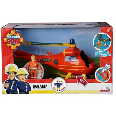 Simba Sam le Pompier Hélicoptère Wallaby 1 Fonctions Sonores et Lumineuses 1 Figurine + Accessoires Inclus Piles Incluses Dès 3 Ans 109251002038 Simba Sam le Pompier Hélicoptère Wallaby 1 Fonctions Sonores et Lumineuses 1 Figurine + Accessoires Inclus Piles Incluses Dès 3 Ans 109251002038