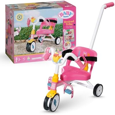 BABY born Driewieler I babypop I interactief speelgoed voor kinderen I pop meisjes I cadeau kind meisje I rollenspel accessoires I poppenfiets BABY born Driewieler I babypop I interactief speelgoed voor kinderen I pop meisjes I cadeau kind meisje I rollenspel accessoires I poppenfiets