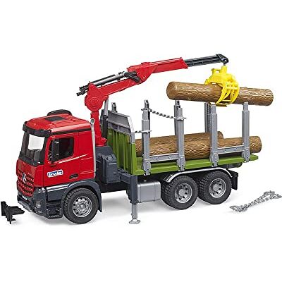 bruder MB Arocs 03669 Houten transportwagen met laadkraan, tang en 3 boomstammen voertuigen vanaf 4 jaar bruder MB Arocs 03669 Houten transportwagen met laadkraan, tang en 3 boomstammen voertuigen vanaf 4 jaar